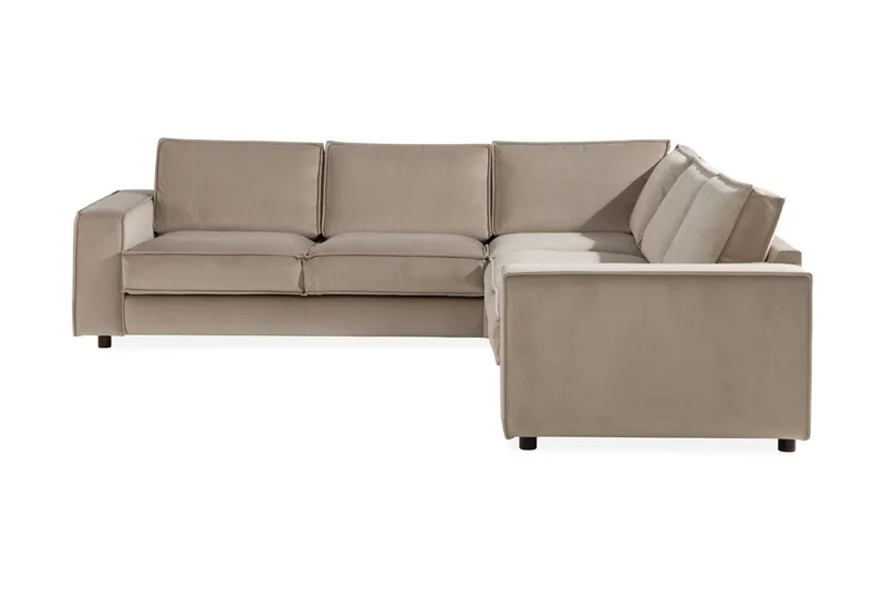 Cloudia Hörnsoffa Sammet - Beige - Möbler - Soffa - Hörnsoffa