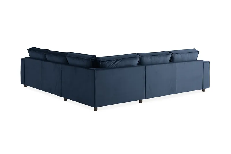 Cloudia Hörnsoffa Sammet - Blå - Möbler - Soffa - Hörnsoffa