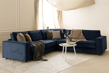 Cloudia Hörnsoffa Sammet - Blå - Möbler - Soffa - Hörnsoffa