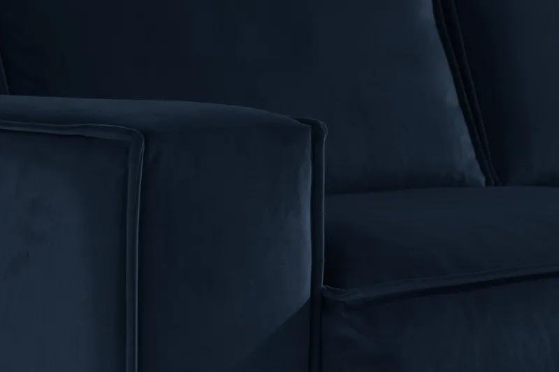 Cloudia Hörnsoffa Sammet - Blå - Möbler - Soffa - Hörnsoffa