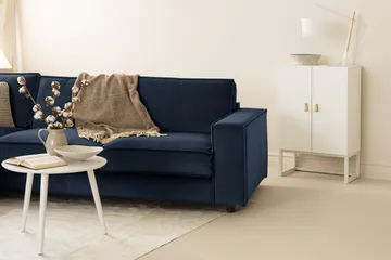 Cloudia Hörnsoffa Sammet - Blå - Möbler - Soffa - Hörnsoffa