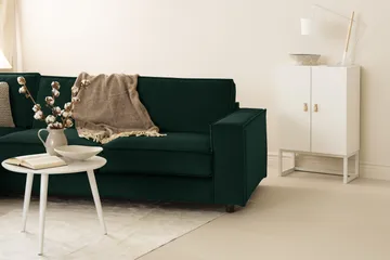 Cloudia Hörnsoffa Sammet - Grön - Möbler - Soffa - Hörnsoffa