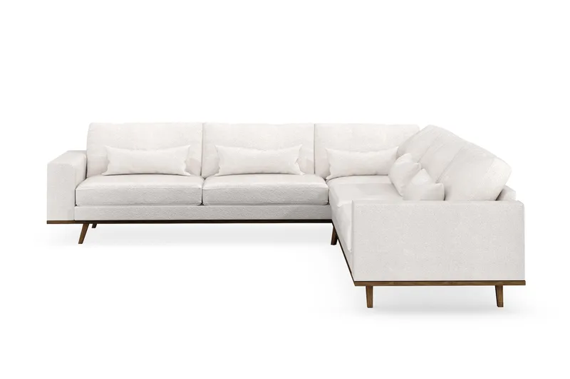 Copenhagen 6-sits L-formad Hörnsoffa i Bouclé - Vit - Möbler - Soffa - Hörnsoffa