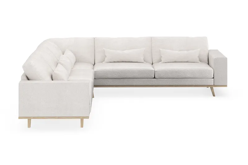 Copenhagen 6-sits L-formad Hörnsoffa i Bouclé - Vit - Möbler - Soffa - Hörnsoffa