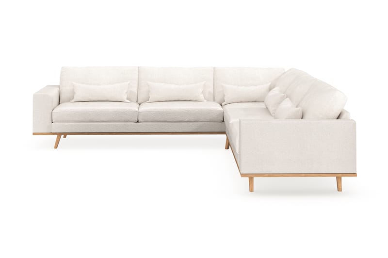 Copenhagen 6-sits L-formad Hörnsoffa i Bouclé - Vit - Möbler - Soffa - Hörnsoffa