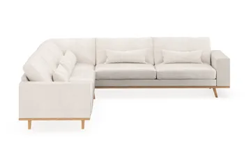 Copenhagen 6-sits L-formad Hörnsoffa i Bouclé - Vit - Möbler - Soffa - Hörnsoffa