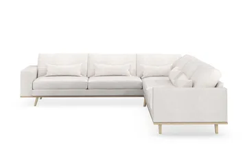 Copenhagen 6-sits L-formad Hörnsoffa i Bouclé - Vit - Möbler - Soffa - Hörnsoffa