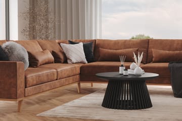 Copenhagen 6-sits L-formad Hörnsoffa i Konstläder - Brun - Möbler - Soffa - Hörnsoffa