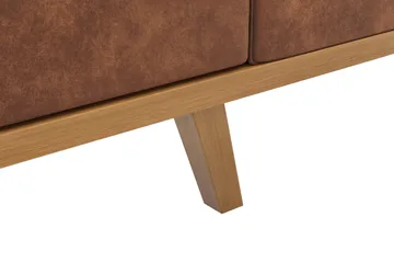 Copenhagen 6-sits L-formad Hörnsoffa i Konstläder - Brun - Möbler - Soffa - Hörnsoffa