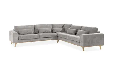 Copenhagen 6-sits L-formad Hörnsoffa i Manchester - Ljusgrå - Möbler - Soffa - Hörnsoffa