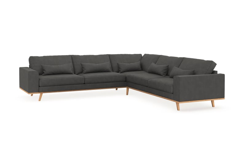 Copenhagen 6-sits L-formad Hörnsoffa i Manchester - Mörkgrå - Möbler - Soffa - Hörnsoffa