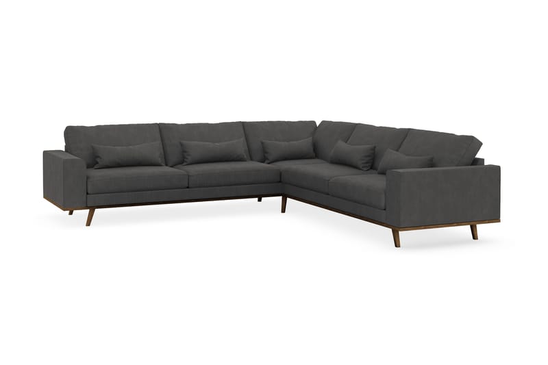 Copenhagen 6-sits L-formad Hörnsoffa i Manchester - Mörkgrå - Möbler - Soffa - Hörnsoffa