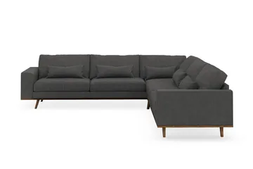 Copenhagen 6-sits L-formad Hörnsoffa i Manchester - Mörkgrå - Möbler - Soffa - Hörnsoffa