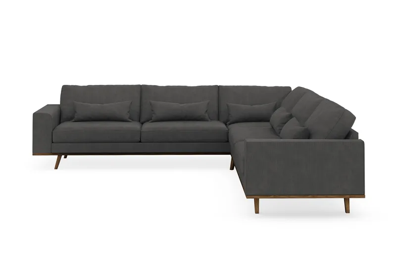 Copenhagen 6-sits L-formad Hörnsoffa i Manchester - Mörkgrå - Möbler - Soffa - Hörnsoffa