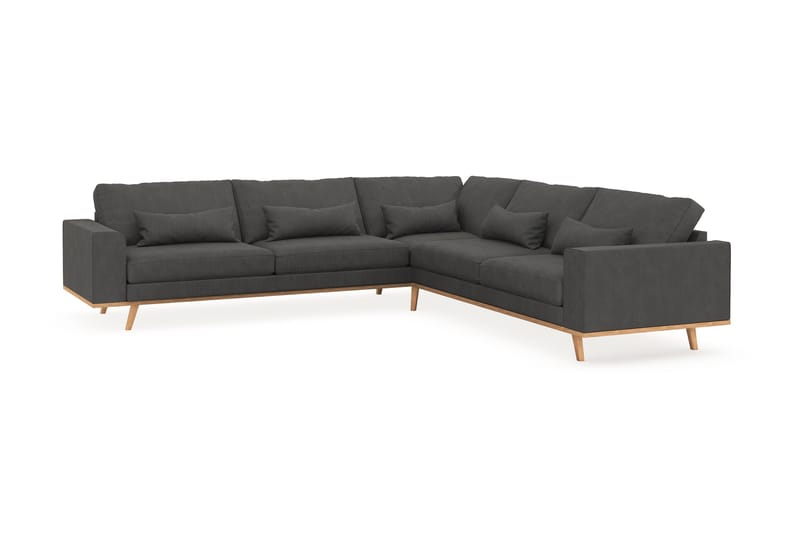 Copenhagen 6-sits L-formad Hörnsoffa i Manchester - Mörkgrå - Möbler - Soffa - Hörnsoffa