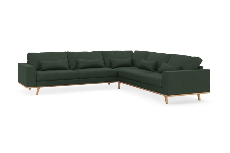 Copenhagen 6-sits L-formad Hörnsoffa i Manchester - Mörkgrön - Möbler - Soffa - Hörnsoffa