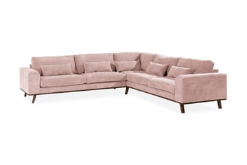 Copenhagen 6-sits L-formad Hörnsoffa i Manchester - Rosa - Möbler - Soffa - Hörnsoffa
