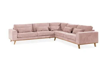 Copenhagen 6-sits L-formad Hörnsoffa i Manchester - Rosa - Möbler - Soffa - Hörnsoffa