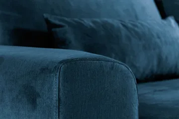 Copenhagen 6-sits L-formad Hörnsoffa i Sammet - Blå - Möbler - Soffa - Hörnsoffa