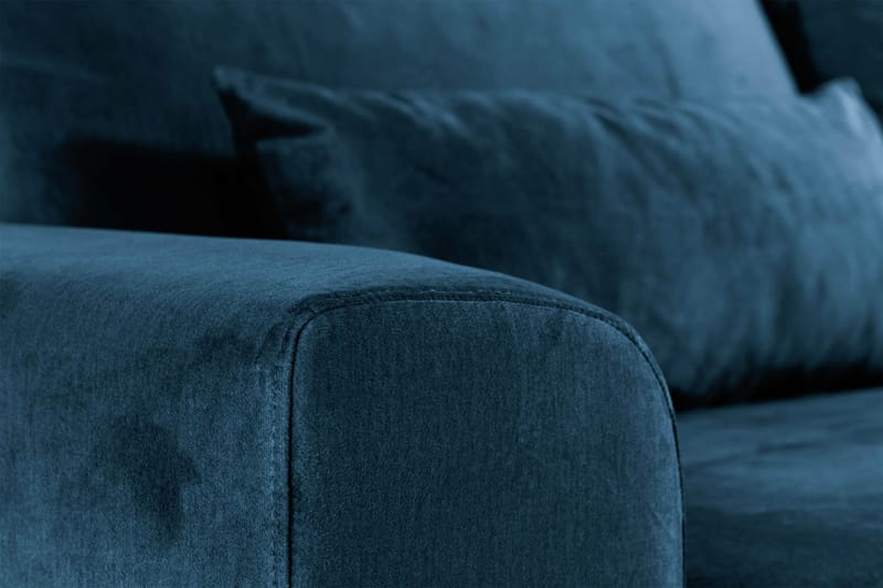 Copenhagen 6-sits L-formad Hörnsoffa i Sammet - Blå - Möbler - Soffa - Hörnsoffa
