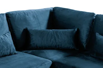 Copenhagen 6-sits L-formad Hörnsoffa i Sammet - Blå - Möbler - Soffa - Hörnsoffa