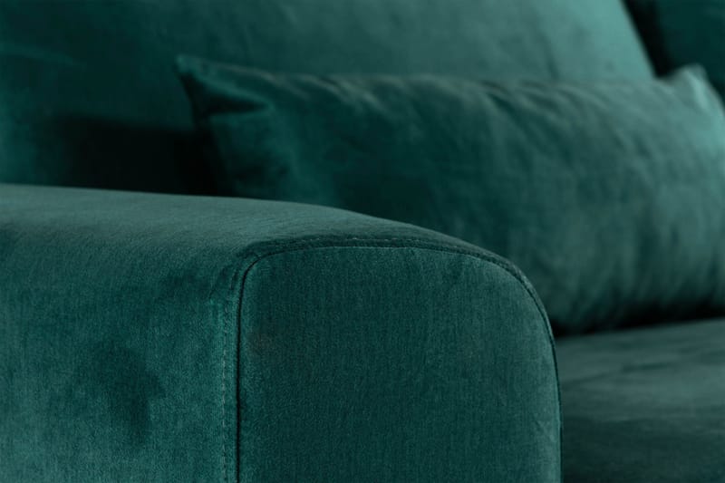 Copenhagen 6-sits L-formad Hörnsoffa i Sammet - Grön - Möbler - Soffa - Hörnsoffa
