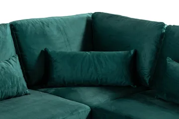 Copenhagen 6-sits L-formad Hörnsoffa i Sammet - Grön - Möbler - Soffa - Hörnsoffa