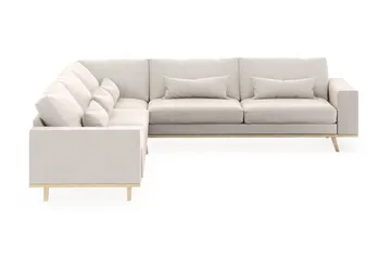 Copenhagen 6-sits L-formad Hörnsoffa i Sammet - Krämvit - Möbler - Soffa - Hörnsoffa