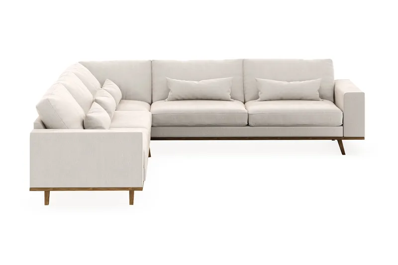 Copenhagen 6-sits L-formad Hörnsoffa i Sammet - Krämvit - Möbler - Soffa - Hörnsoffa