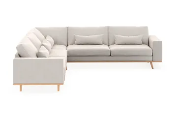 Copenhagen 6-sits L-formad Hörnsoffa i Sammet - Krämvit - Möbler - Soffa - Hörnsoffa