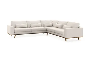 Copenhagen 6-sits L-formad Hörnsoffa i Sammet - Krämvit - Möbler - Soffa - Hörnsoffa