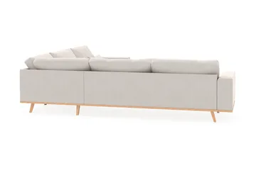 Copenhagen 6-sits L-formad Hörnsoffa i Sammet - Krämvit - Möbler - Soffa - Hörnsoffa