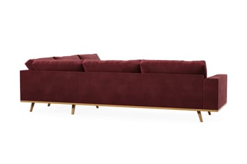 Copenhagen 6-sits L-formad Hörnsoffa i Sammet - Lila - Möbler - Soffa - Hörnsoffa