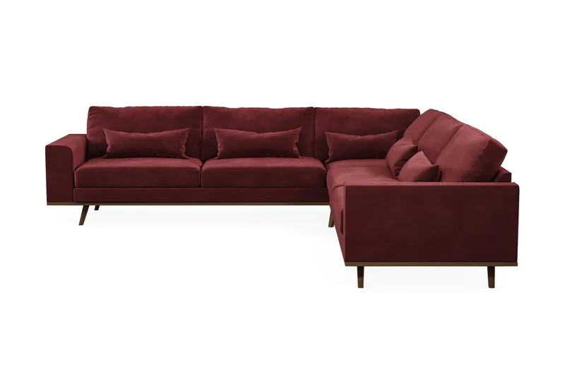 Copenhagen 6-sits L-formad Hörnsoffa i Sammet - Lila - Möbler - Soffa - Hörnsoffa