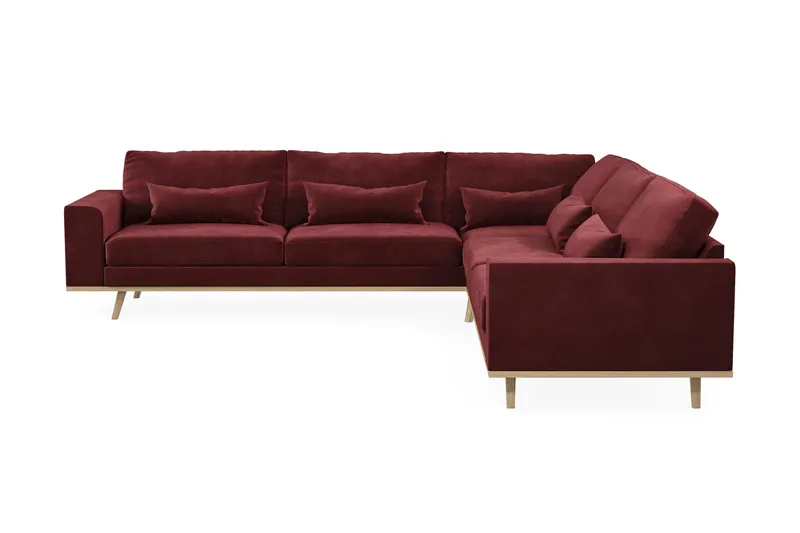 Copenhagen 6-sits L-formad Hörnsoffa i Sammet - Lila - Möbler - Soffa - Hörnsoffa