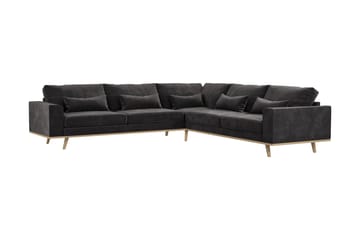 Copenhagen 6-sits L-formad Hörnsoffa i Sammet - Mörkgrå - Möbler - Soffa - Hörnsoffa