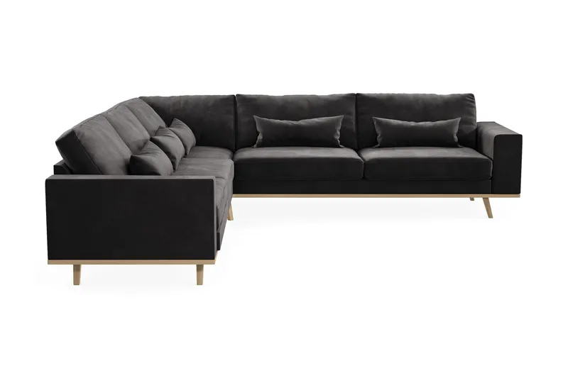 Copenhagen 6-sits L-formad Hörnsoffa i Sammet - Mörkgrå - Möbler - Soffa - Hörnsoffa