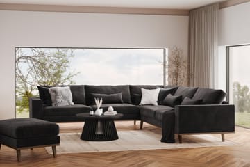 Copenhagen 6-sits L-formad Hörnsoffa i Sammet - Mörkgrå - Möbler - Soffa - Hörnsoffa