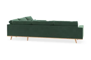 Copenhagen 6-sits L-formad Hörnsoffa i Sammet - Mörkgrön - Möbler - Soffa - Hörnsoffa