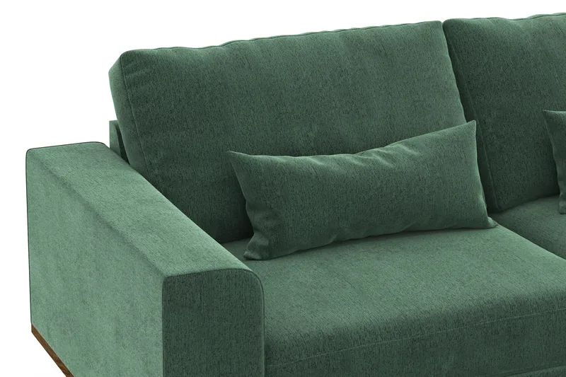 Copenhagen 6-sits L-formad Hörnsoffa i Sammet - Mörkgrön - Möbler - Soffa - Hörnsoffa