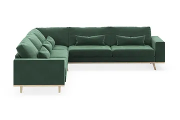 Copenhagen 6-sits L-formad Hörnsoffa i Sammet - Mörkgrön - Möbler - Soffa - Hörnsoffa