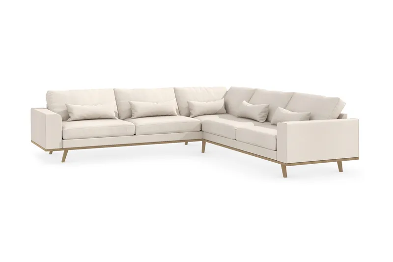 Copenhagen 6-sits L-formad Hörnsoffa i Tyg - Beige - Möbler - Soffa - H örnsoffa