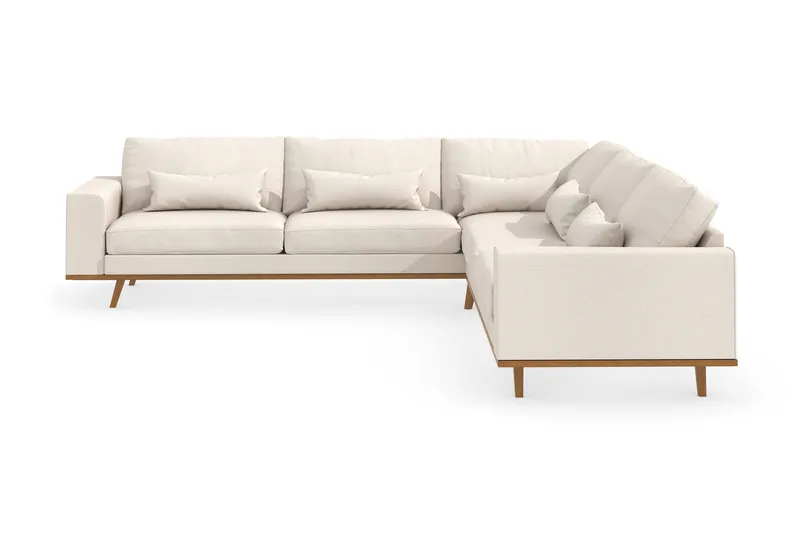 Copenhagen 6-sits L-formad Hörnsoffa i Tyg - Beige - Möbler - Soffa - Hörnsoffa
