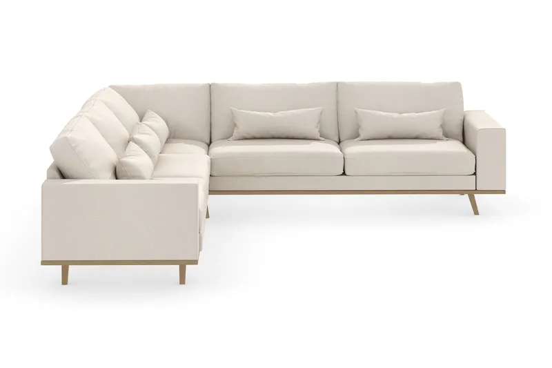 Copenhagen 6-sits L-formad Hörnsoffa i Tyg - Beige - Möbler - Soffa - Hörnsoffa