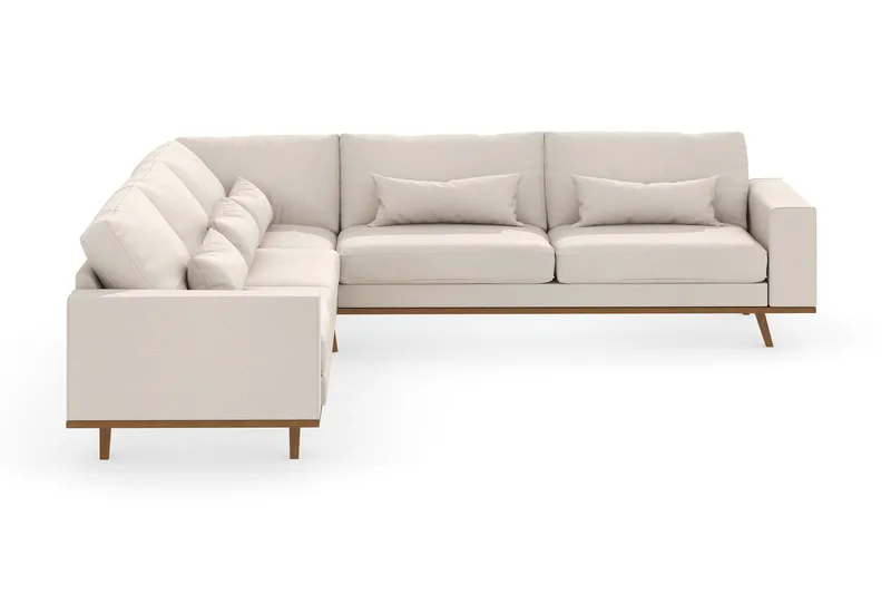 Copenhagen 6-sits L-formad Hörnsoffa i Tyg - Beige - Möbler - Soffa - Hörnsoffa