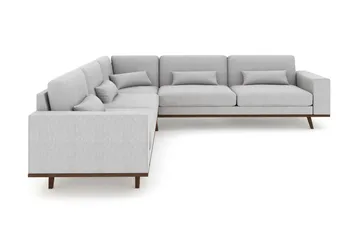 Copenhagen 6-sits L-formad Hörnsoffa i Tyg - Grå - Möbler - Soffa - Hörnsoffa