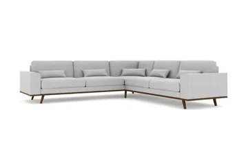 Copenhagen 6-sits L-formad Hörnsoffa i Tyg - Grå - Möbler - Soffa - Hörnsoffa