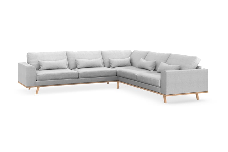 Copenhagen 6-sits L-formad Hörnsoffa i Tyg - Ljusgrå - Möbler - Soffa - Hörnsoffa