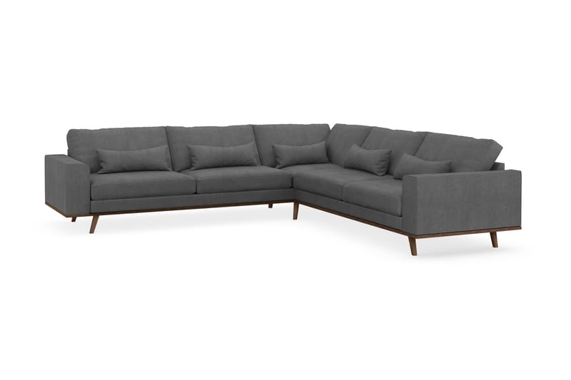 Copenhagen 6-sits L-formad Hörnsoffa i Tyg - Mörkgrå - Möbler - Soffa - Hörnsoffa