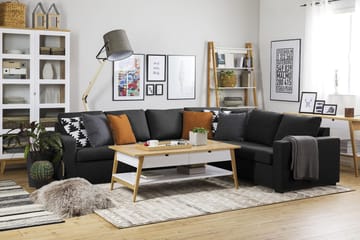 Crazy 5-sits Vändbar L-formad Large Hörnsoffa i Tyg - Antracit - Möbler - Soffa - Hörnsoffa